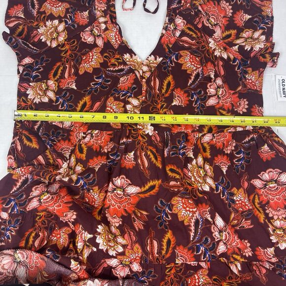 Old Navy Tiered Swing Dress XL Prairiecore Flutter Sleeve Cottagecore Boho Midi - Picture 12 of 15
